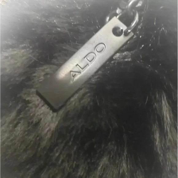 ALDO Black Faux Fur Pom Pom Keychain - Picture 4 of 8